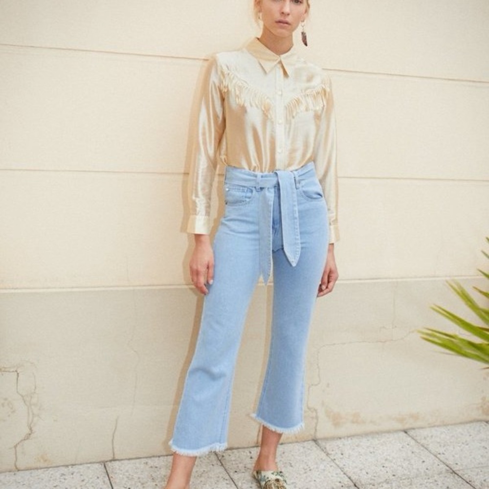 Nanuska pyramid wide leg Blue Women's Jeans
